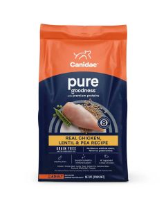 CANIDAE Grain Free PURE Real Chicken, Lentil & Pea Recipe 4 lbs.