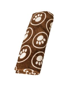 Snuggler Paws & Circle Blanket Chocolate 30" X 40"