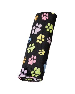 Snuggler Rainbow Pawprint Blanket Black 40" X 60"