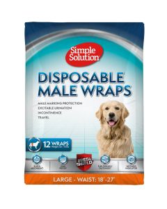 Simple Solution Disposable Male Wrap LG 12pk