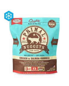 Primal Wholesome Raw Nuggets for Cats Chicken & Salmon Formula 3 lb.