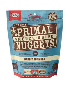 Primal Freeze Dried Nuggets for Cats Rabbit Formula 5.5 oz.