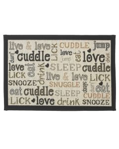 PetRageous Cuddles Tapestry Placemat Natural/Black