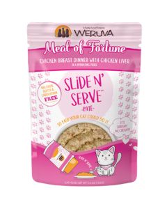 WERUVA Meal of Fortune Chicken and Chicken Liver Cat Food 2.8oz. Pouch