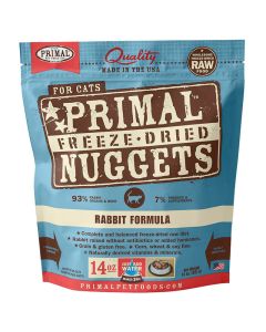 Primal Freeze Dried Nuggets for Cats Rabbit Formula 14 oz.