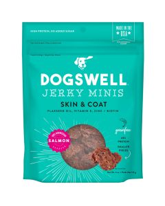 Dogswell Skin & Coat Salmon Mini Jerky Dog Treats 4 oz