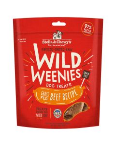 Stella & Chewy's Freeze Dried Raw Wild Weenies Grass-Fed Beef Recipe Dog Treats 3.25oz