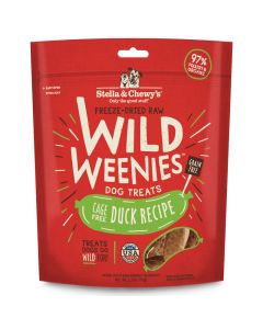 Stella & Chewy’s Freeze Dried Raw Wild Weenies Cage-Free Duck Recipe Dog Treats 3.25 oz