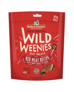 Stella & Chewy’s Freeze Dried Raw Wild Weenies Red Meat Recipe Beef, Goat & Lamb Treats 3.25oz