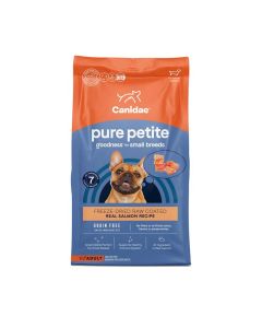 CANIDAE Grain Free PURE Petite SM BD Raw Coated Dry Formula with Real Salmon 4lb