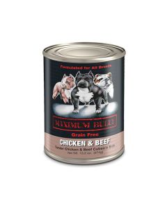 Maximum Bully Grain Free Chicken & Beef Canned Dog Food 13.2 oz