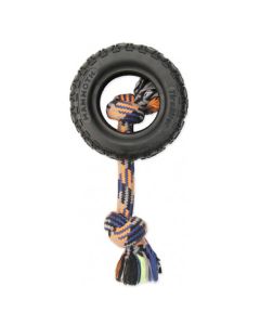 Mammoth TireBiter II with Rope Dog Toy 6 in Large for All Dogs