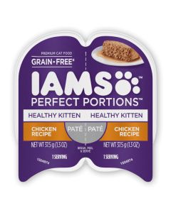IAMS Perfect Portions Healthy Kitten Chicken Recipe Pate Cat Food 2.6 oz