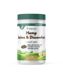 NaturVet Hemp Aches & Discomfort Soft Chews for Dogs 60 ct