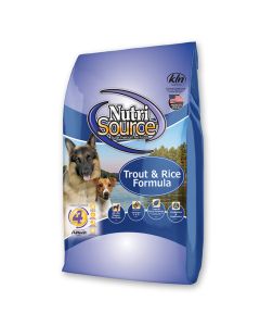 NutriSource Trout & Rice Formula Dry Dog Food 4 lbs