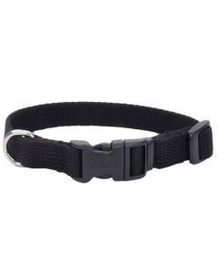 Coastal New Earth Soy Adjustable Dog Collar Onyx X-Small 5/8" X 8"-12"