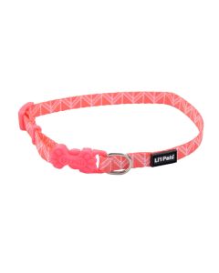 Coastal Li'l Pals Pink Tribal Chevron Adjustable Patterned Dog Collar  3/8" X 8"-12"