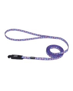 Coastal Li'l Pals Light Blue with Paw Print Dog Leash with E-Z Snap 6'