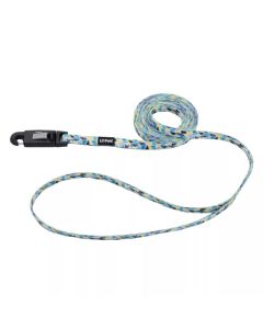 Coastal Li'l Pals Teal & Yellow Stained Glass Patterned Dog Leash with E-Z Snap 6'