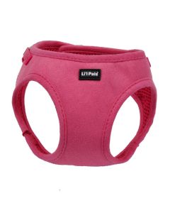 Coastal Li'l Pals Pink Microfiber Dog Harness Small 3/8' X 10"-12"