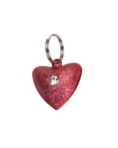 Coastal Frosted Designer Red Heart Cat Bell