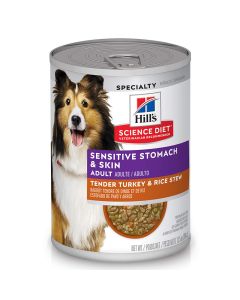 Hill’s Science Diet Adult Sensitive Stomach & Skin Tender Turkey & Rice Stew Dog Food 12.5 oz