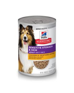 Hill’s Science Diet Adult Sensitive Stomach & Skin Chicken & Vegetable Entrée Dog Food 12.8 oz
