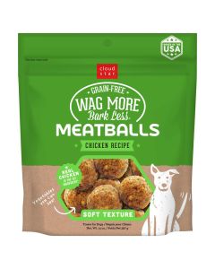 Wag More Bark Less Meatballs Chicken Recipe Dog Treats 14 oz