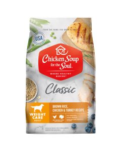 Chicken Soup for the Soul Classic Weight Care Brown Rice, Chicken & Turkey Recipe Dog Food 13.5 lbs