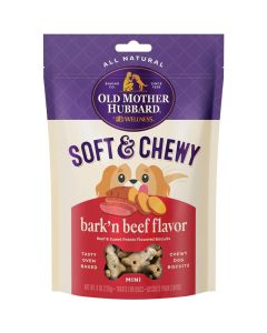 Old Mother Hubbard Soft & Chewy Dog Treats Bark'N Beef Flavor 8 oz