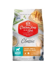 Chicken Soup for the Soul Classic Large Breed Puppy Chicken, Turkey & Brown Rice Recipe Dog Food 28 lbs