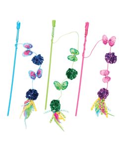 Spot Butterfly & Mylar Teaser Wand 16 in