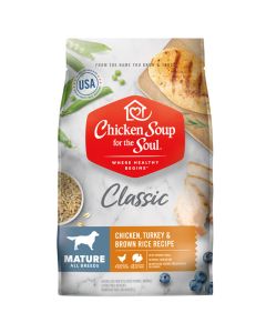 Chicken Soup for the Soul Classic Mature Chicken, Turkey & Brown Rice Recipe Dog Food  4.5 lbs