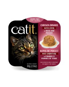 Catit Chicken Dinner with Layer of  Duck & Potato 2.8 oz.