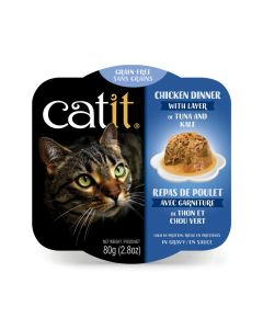 Catit Chicken Dinner with Layer of Tuna & Kale 2.8 oz.