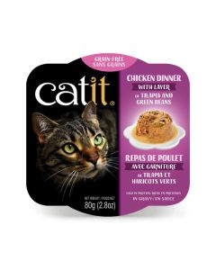 Catit Chicken Dinner with Layer of Tilapia & Green Beans 2.8 oz.