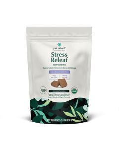 Pet Releaf Stress Releaf Edibites Peanut Butter and Carob Flavor for Medium/Large Breed Dogs 7.5 oz