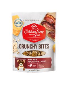 Chicken Soup for the Soul Crunchy Bites Made with Real Bacon & Cheese Dog Treats 12 oz.