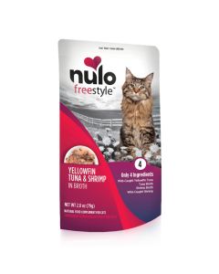 Nulo Freestyle Yellowfin Tuna & Shrimp in Broth Natural Food Complement for Cats