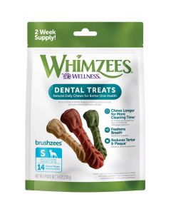 WHIMZEES Brushzees Daily Dental Treats for Dogs Small