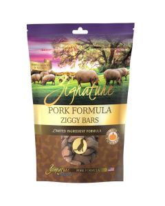 Zignature Pork Formula Ziggy Bars Treat for Dogs 12 oz.