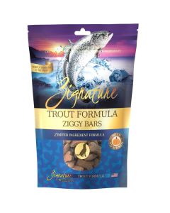 Zignature Trout Formula Ziggy Bars Treat for Dogs 12 oz.