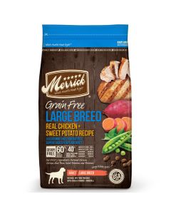 Merrick Grain-Free Large Breed Real Chicken & Sweet Potato Recipe 22 Lbs.