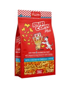 Pup Corn Plus with Chicken & Cheddar Cheese Dog Treat  27 oz.