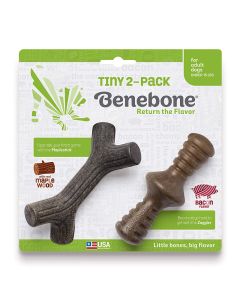 Benebone Tiny 2-Pack Maplestick &  Zaggler Dog Chew Toy