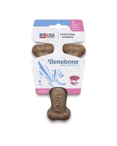 Benebone Small Puppy Wishbone Bacon Flavored Dog Chew Toy
