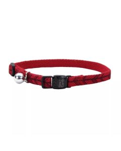 Coastal New Earth Soy Adjustable Breakaway Cat Collar Cranberry with Arrows 3/8" X 8"-12"