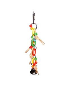 A&E Cage Company Happy Beaks Chain w/ Leather & Ball Toy