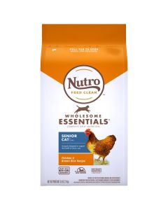 Nutro Wholesome Essentials Senior Farm-Raised Chicken & Brown Rice Recipe Cat Food 5 lbs.