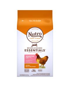 Nutro Wholesome Essentials Sensitive Cat Chicken, Rice and Peas Recipe 5 lbs.